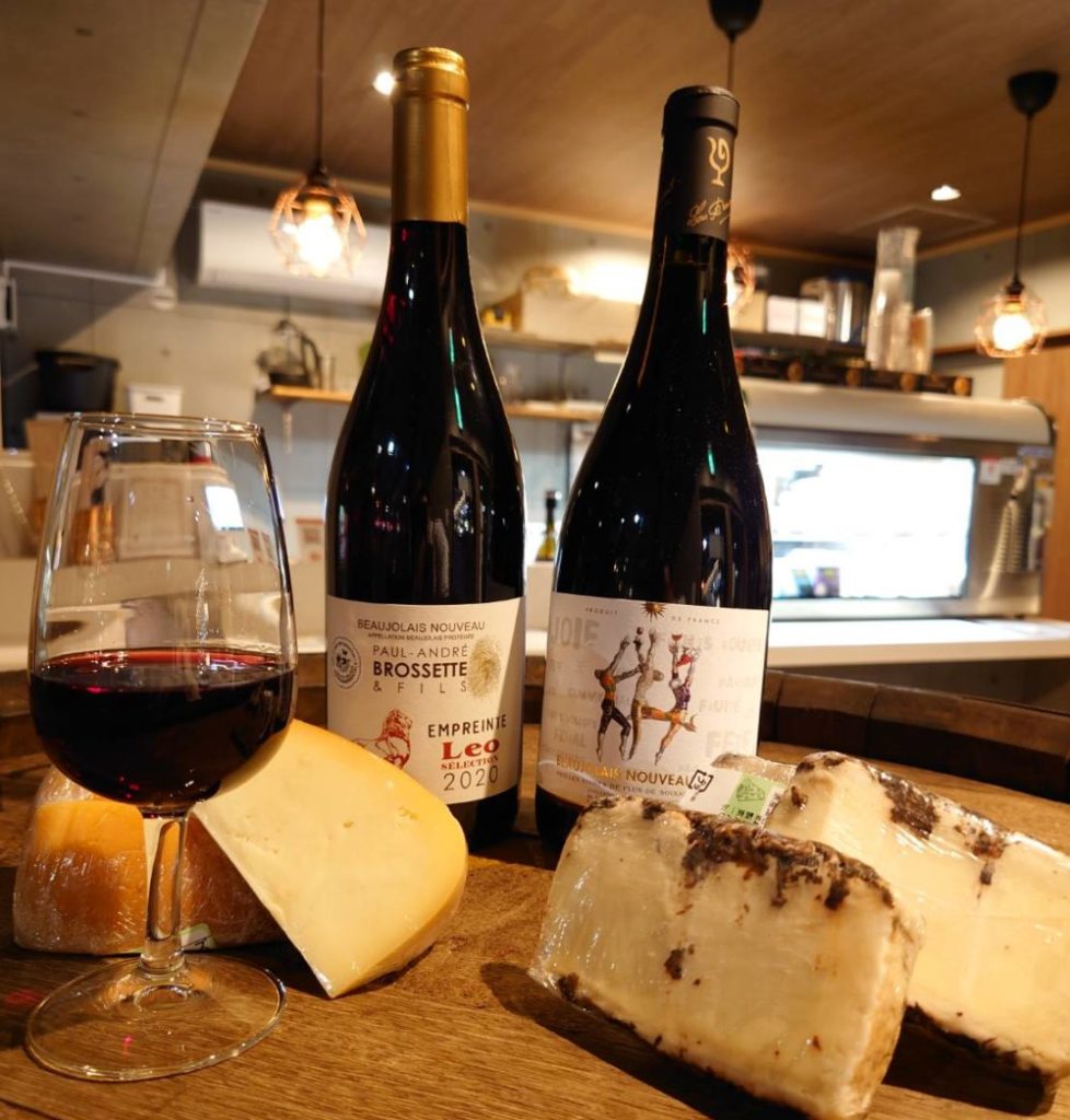 Héritageのチーズとワイン